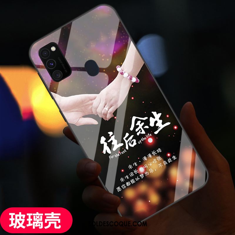 Coque Samsung Galaxy M30s Noir Nouveau Amoureux Mode Étui Pas Cher