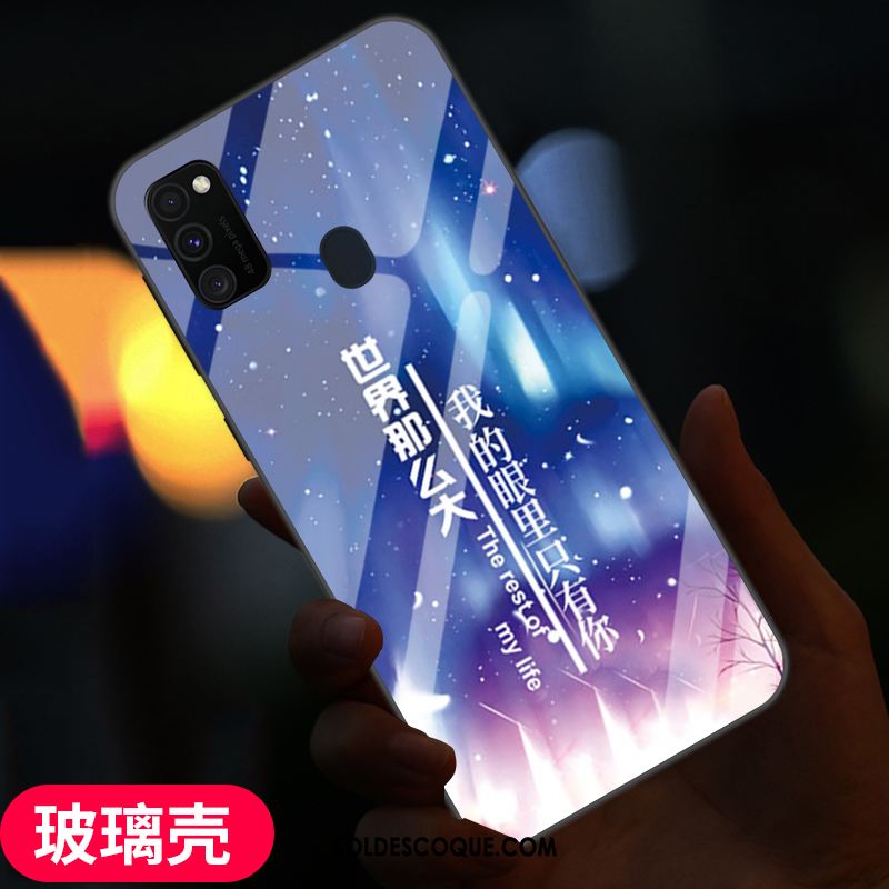 Coque Samsung Galaxy M30s Noir Nouveau Amoureux Mode Étui Pas Cher