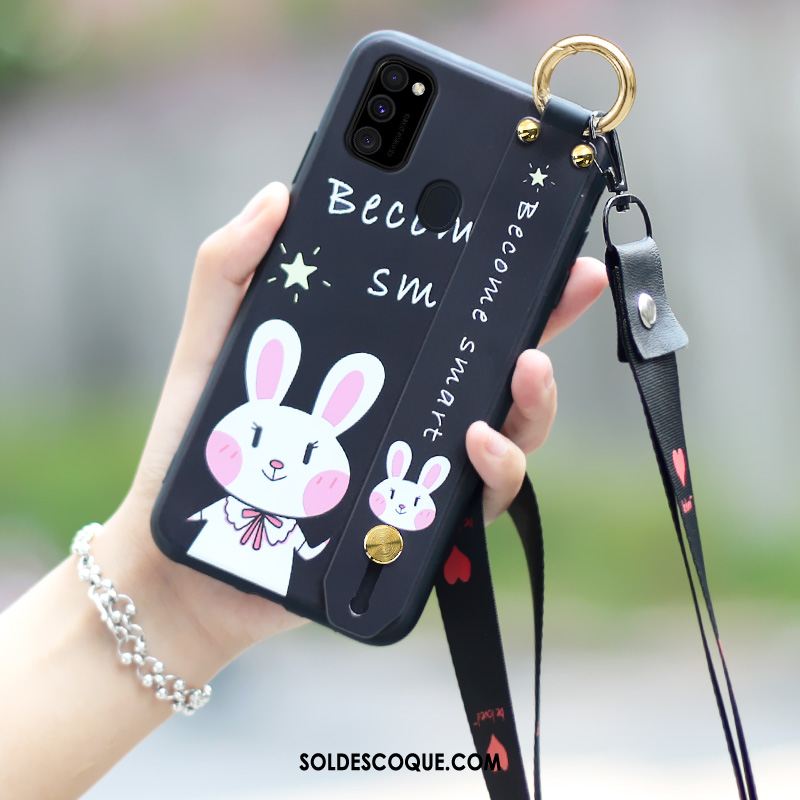 Coque Samsung Galaxy M30s Ornements Suspendus Cou Suspendu Fluide Doux Incassable Délavé En Daim En Vente