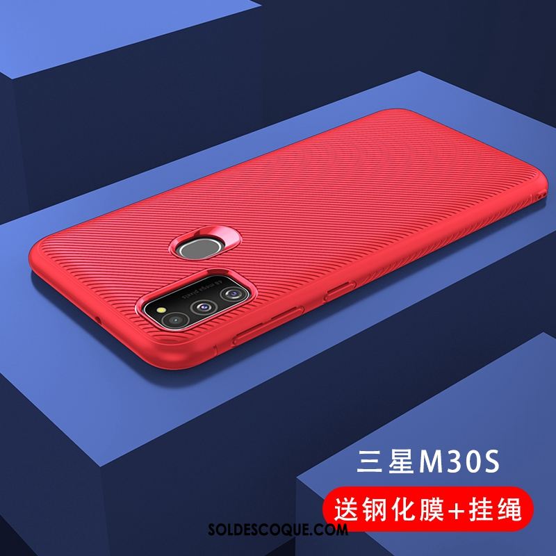 Coque Samsung Galaxy M30s Tempérer Incassable Étoile Silicone Noir En Vente