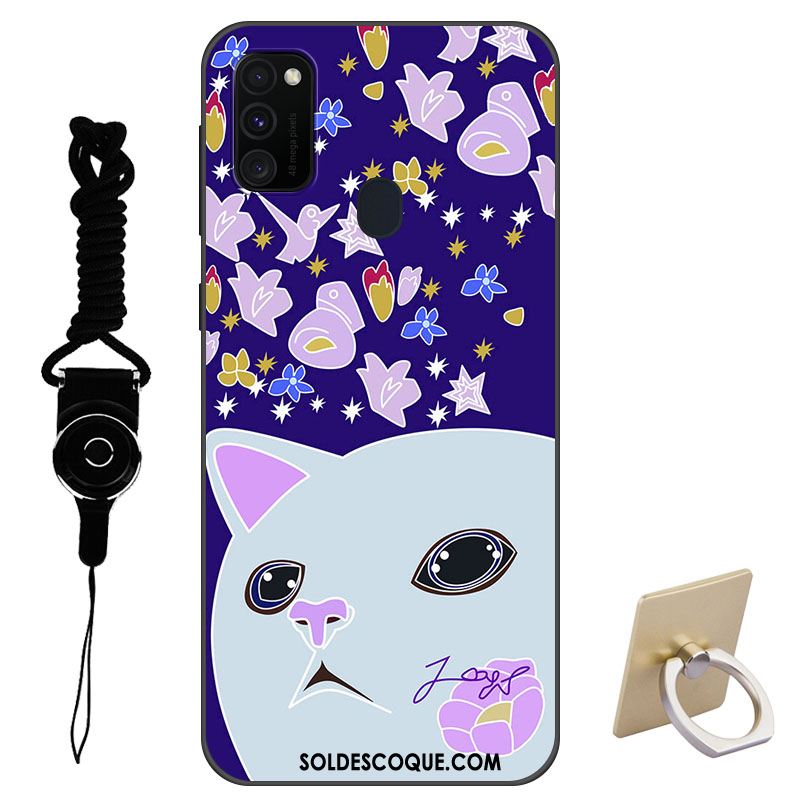 Coque Samsung Galaxy M30s Tendance Mode Bleu Étui Incassable Soldes