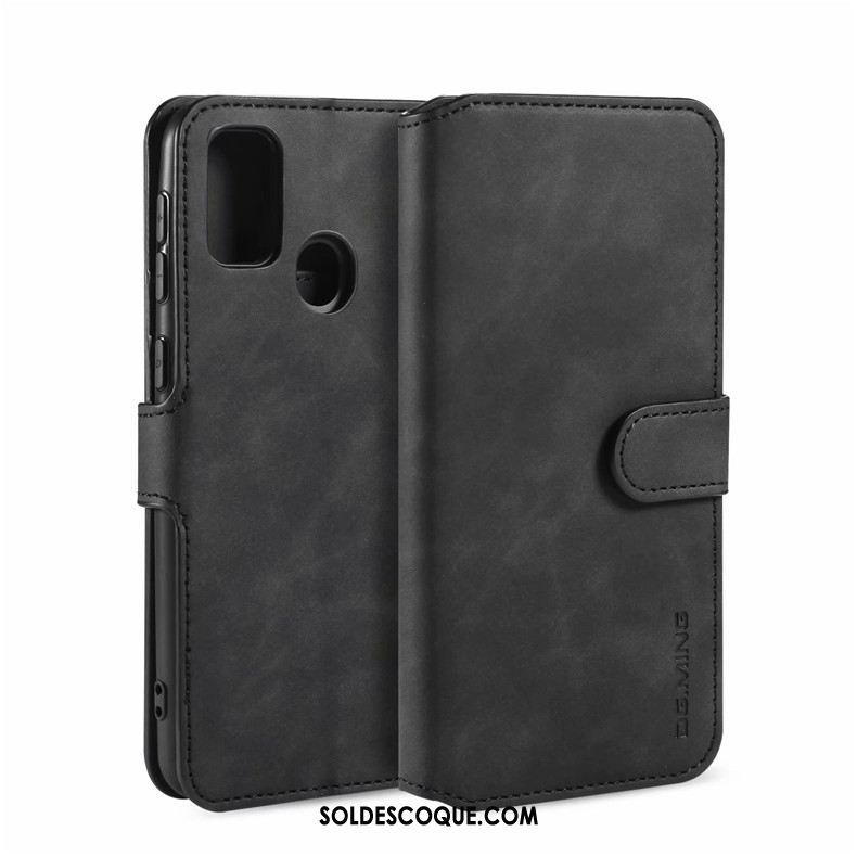 Coque Samsung Galaxy M30s Tout Compris Cuir Téléphone Portable Gris Étui En Vente