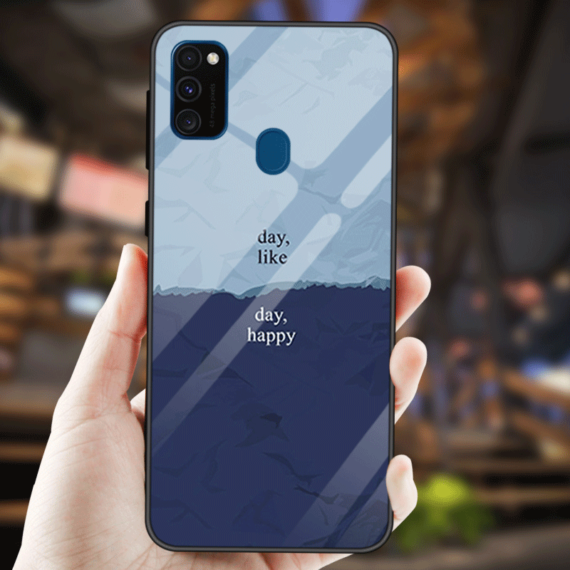 Coque Samsung Galaxy M30s Tout Compris Simple Bleu Incassable Protection Pas Cher