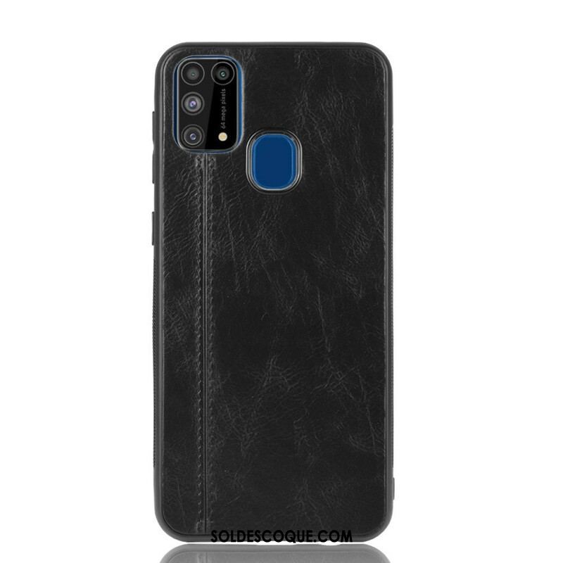 Coque Samsung Galaxy M31 Effet Cuir Couture