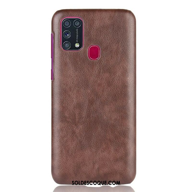 Coque Samsung Galaxy M31 Effet Cuir Litchi Performance