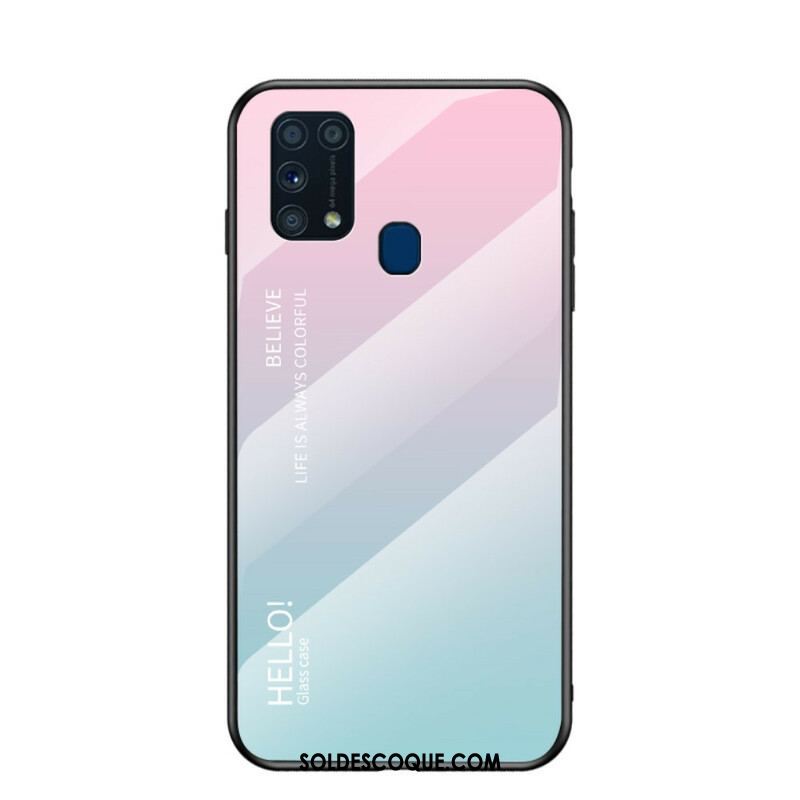 Coque Samsung Galaxy M31 Verre Trempé Hello