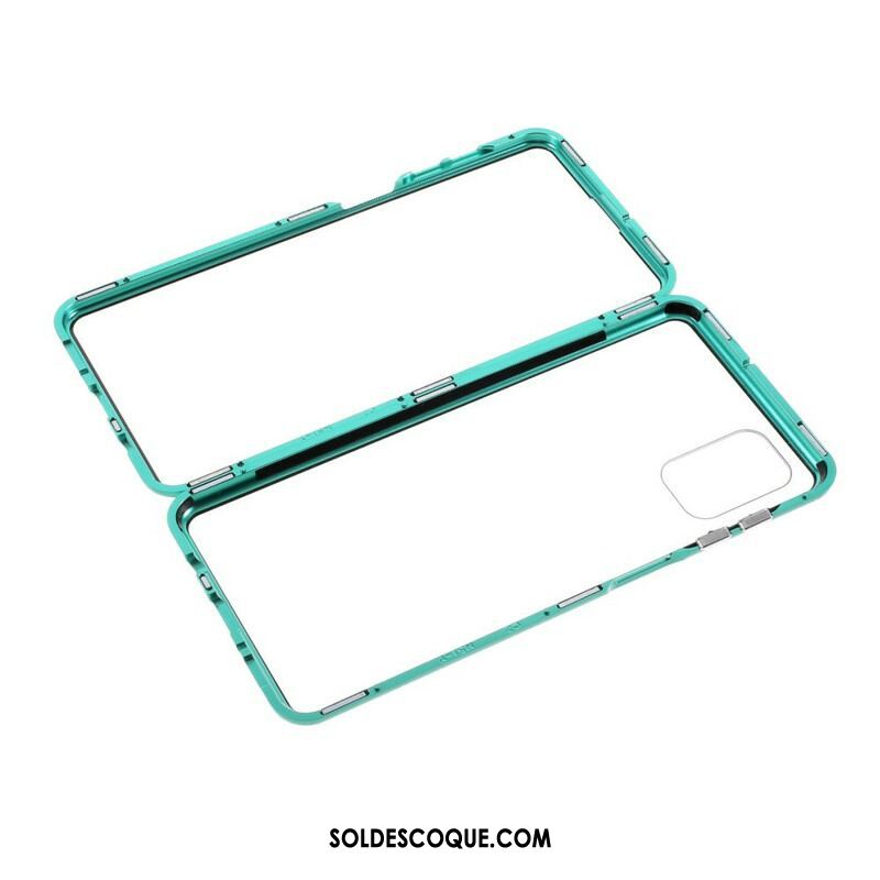 Coque Samsung Galaxy M51 Rebords Métal et Verre Trempé