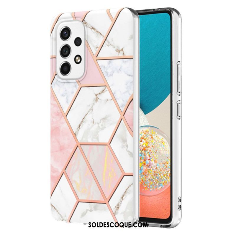 Coque Samsung Galaxy M53 5G Marbre Géométrique Flashy