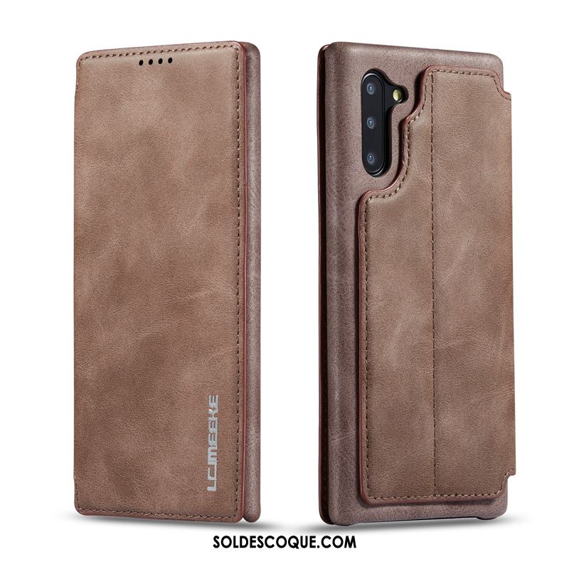 Coque Samsung Galaxy Note 10 Foncé Étoile Téléphone Portable Étui En Cuir Carte Pas Cher