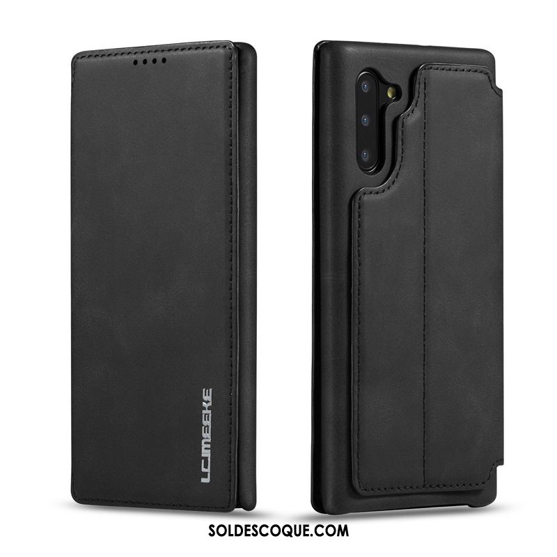 Coque Samsung Galaxy Note 10 Foncé Étoile Téléphone Portable Étui En Cuir Carte Pas Cher