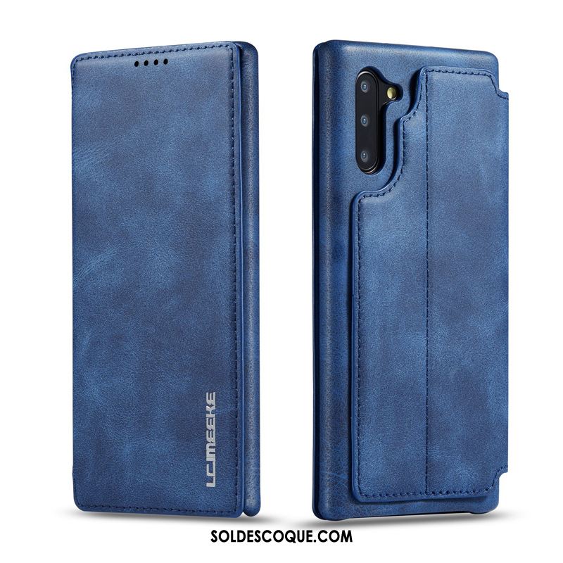 Coque Samsung Galaxy Note 10 Foncé Étoile Téléphone Portable Étui En Cuir Carte Pas Cher