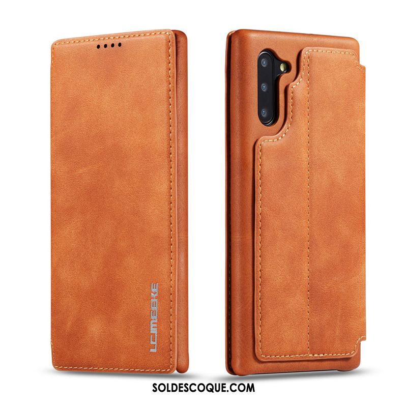 Coque Samsung Galaxy Note 10 Foncé Étoile Téléphone Portable Étui En Cuir Carte Pas Cher