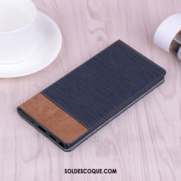 Coque Samsung Galaxy Note 10 Incassable Étui Business Bleu Étoile Pas Cher