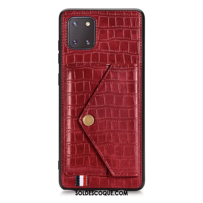 Coque Samsung Galaxy Note 10 Lite Incassable Vin Rouge Protection Étui En Cuir Étoile En Ligne