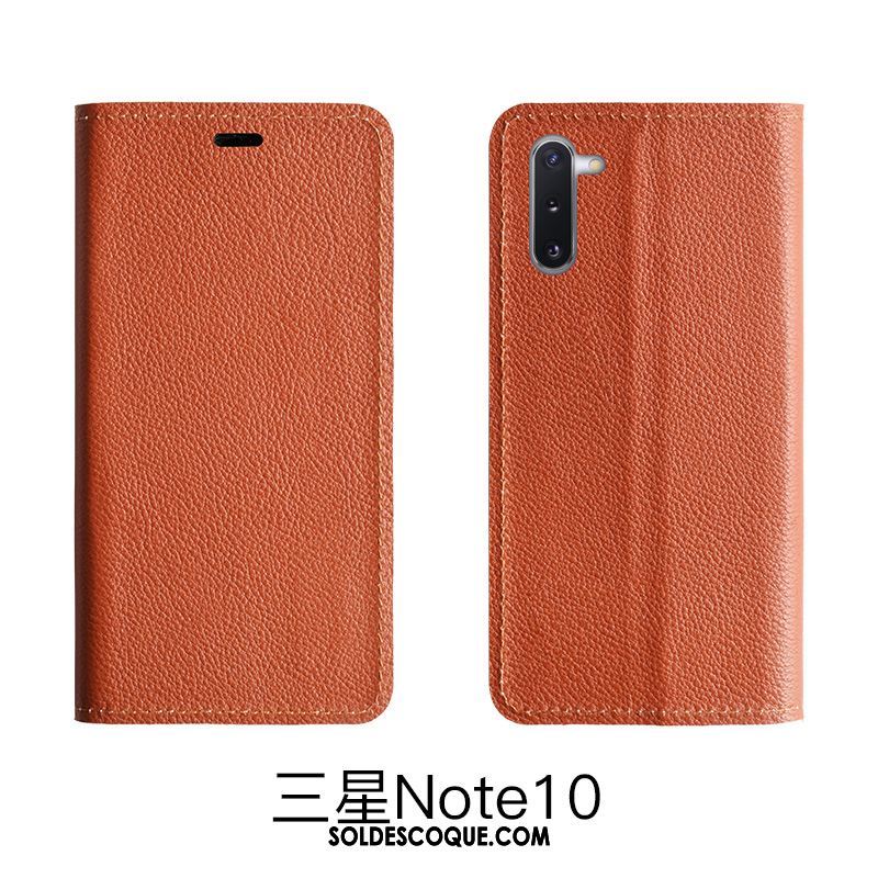 Coque Samsung Galaxy Note 10 Lite Rouge Litchi Étui En Cuir Modèle Fleurie Cuir Véritable En Vente