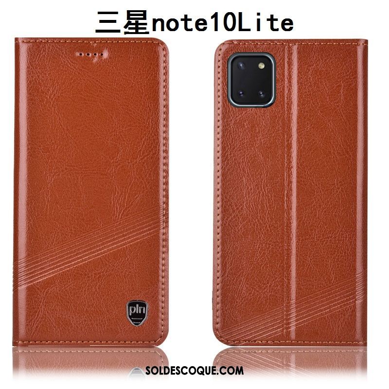 Coque Samsung Galaxy Note 10 Lite Étui Étui En Cuir Rouge Tout Compris Protection En Ligne