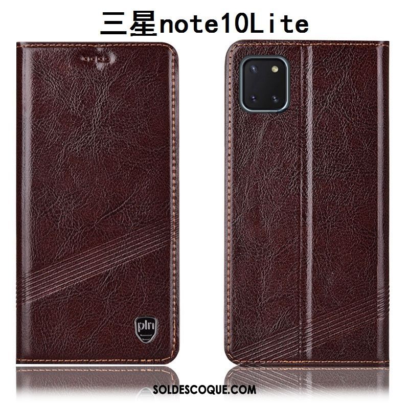 Coque Samsung Galaxy Note 10 Lite Étui Étui En Cuir Rouge Tout Compris Protection En Ligne