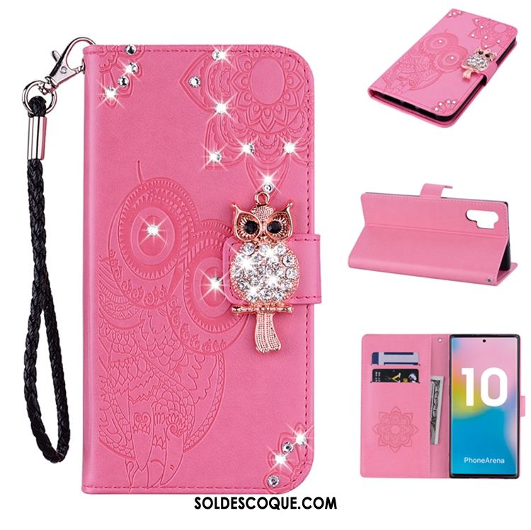 Coque Samsung Galaxy Note 10+ Or Étoile Étui En Cuir Téléphone Portable En Vente