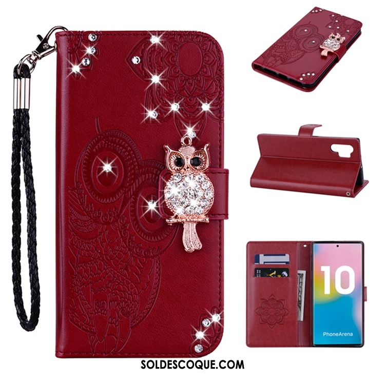 Coque Samsung Galaxy Note 10+ Or Étoile Étui En Cuir Téléphone Portable En Vente