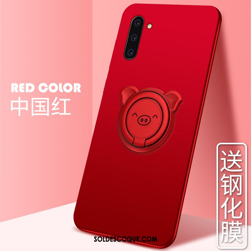 Coque Samsung Galaxy Note 10 Protection Support Rouge Téléphone Portable Incassable Soldes