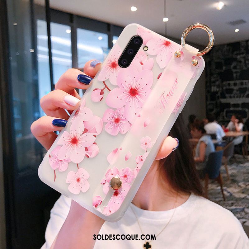 Coque Samsung Galaxy Note 10 Rose Fleur Téléphone Portable Incassable Blanc Pas Cher