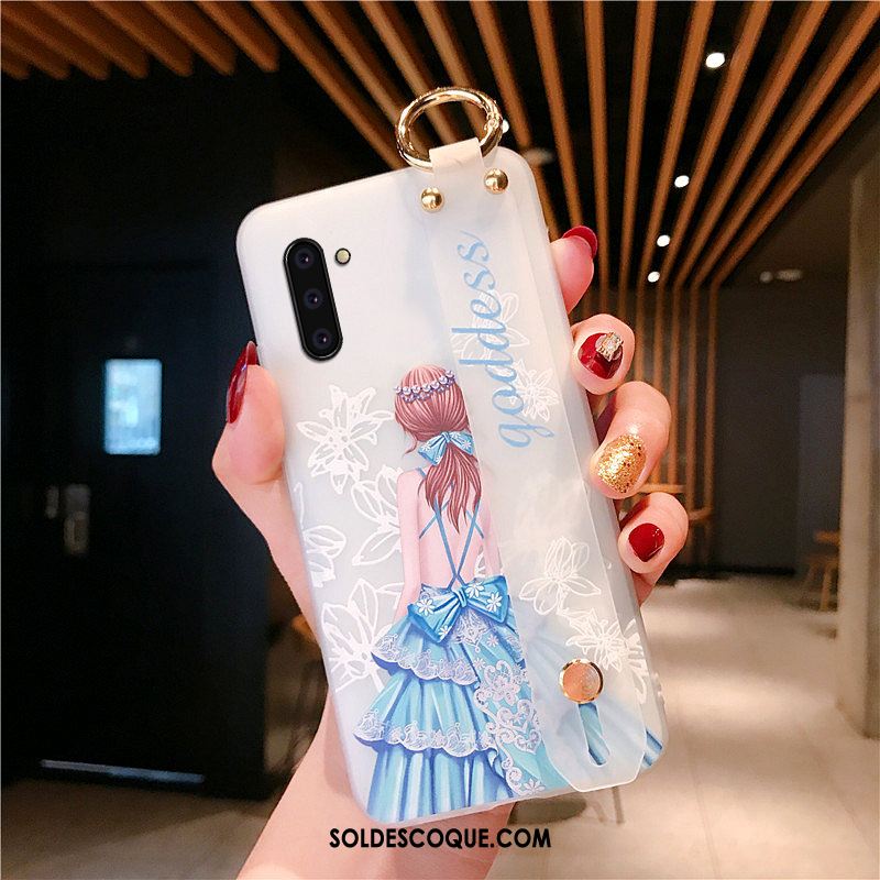 Coque Samsung Galaxy Note 10 Rose Ornements Suspendus Délavé En Daim Transparent Protection Soldes