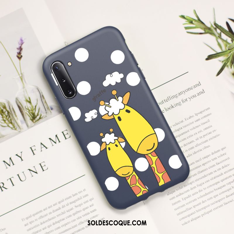 Coque Samsung Galaxy Note 10 Très Mince Délavé En Daim Super Mignon Charmant Étoile Pas Cher