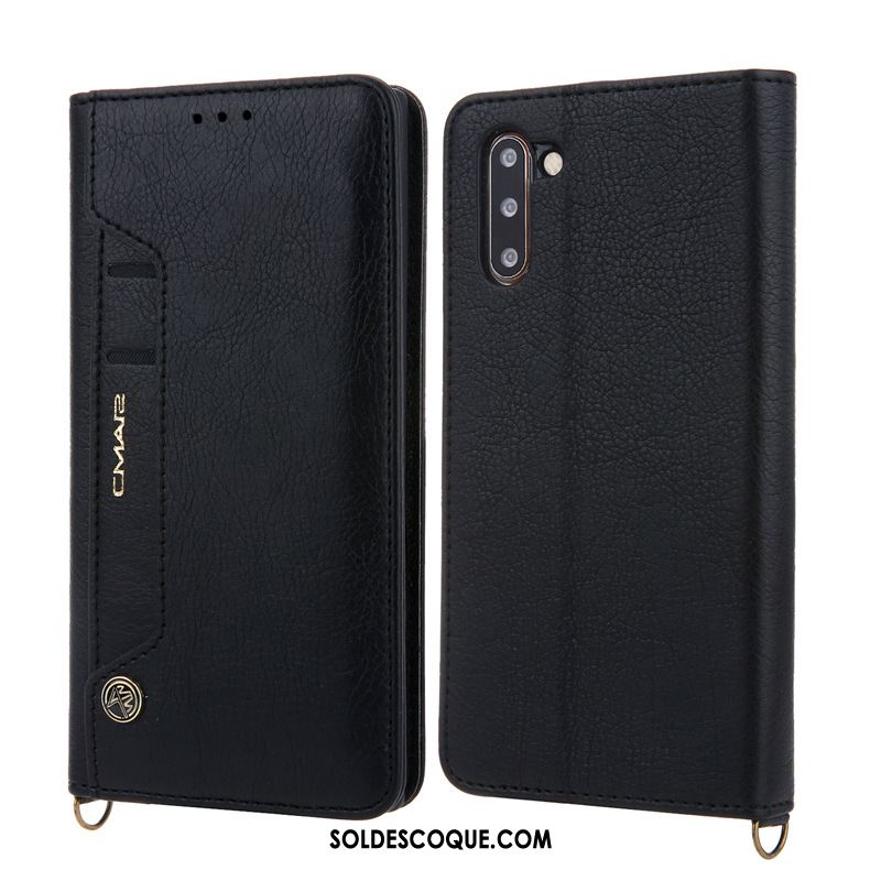 Coque Samsung Galaxy Note 10 Téléphone Portable Étoile Bleu Étui En Cuir Carte France