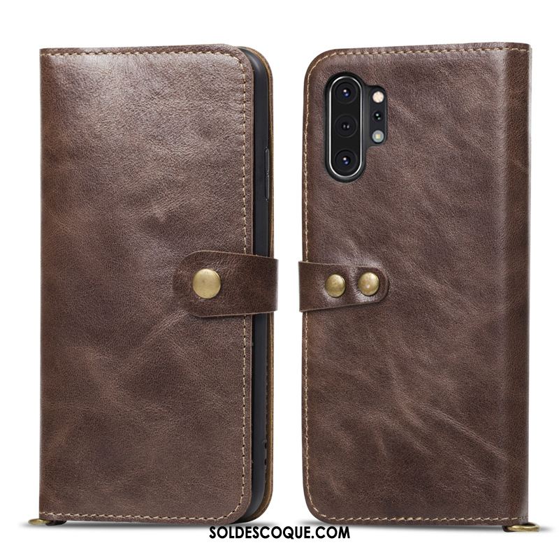 Coque Samsung Galaxy Note 10+ Téléphone Portable Étoile Étui En Cuir Pas Cher