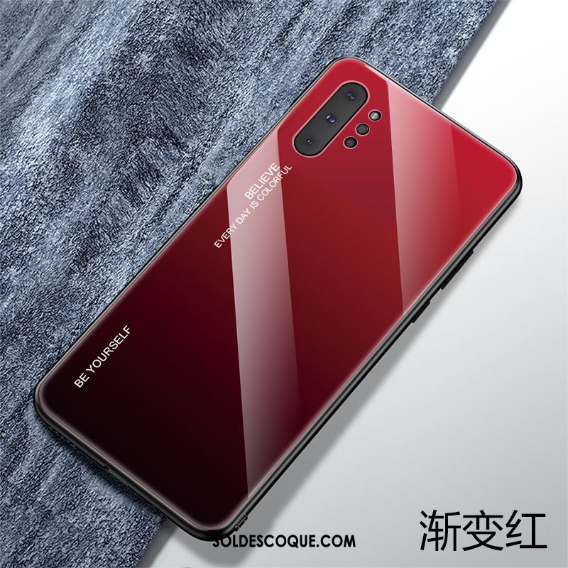 Coque Samsung Galaxy Note 10+ Étoile Téléphone Portable Silicone Net Rouge Protection En Ligne