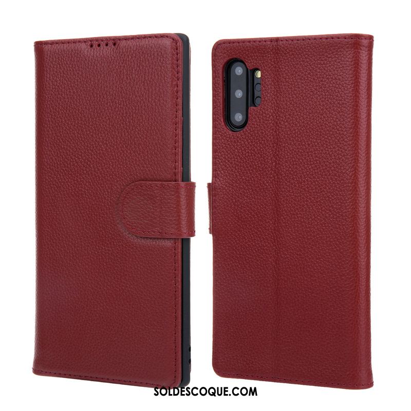 Coque Samsung Galaxy Note 10+ Étoile Téléphone Portable Étui En Cuir Housse En Vente