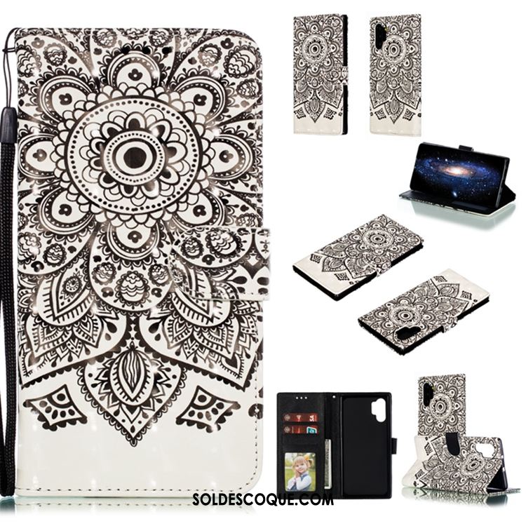 Coque Samsung Galaxy Note 10+ Étoile Étui En Cuir Rose Téléphone Portable Soldes