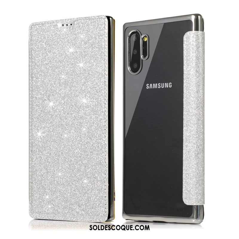 Coque Samsung Galaxy Note 10+ Étoile Étui Téléphone Portable Noir Soldes