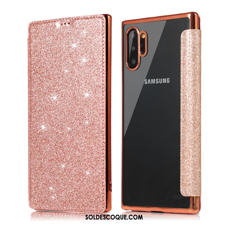 Coque Samsung Galaxy Note 10+ Étoile Étui Téléphone Portable Noir Soldes