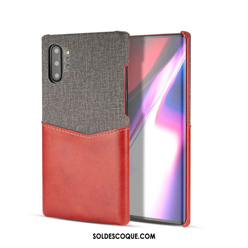 Coque Samsung Galaxy Note 10+ Étui Étoile Téléphone Portable Rouge Incassable Housse En Ligne