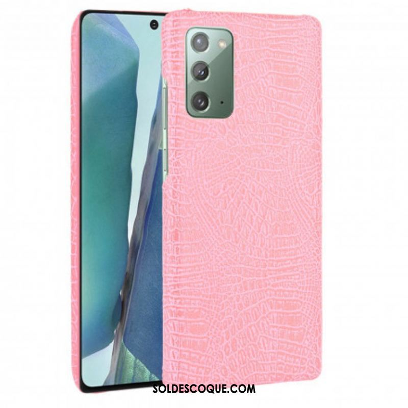 Coque Samsung Galaxy Note 20 Effet Peau de Crocodile