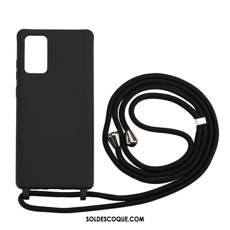 Coque Samsung Galaxy Note 20 Silicone et Cordon