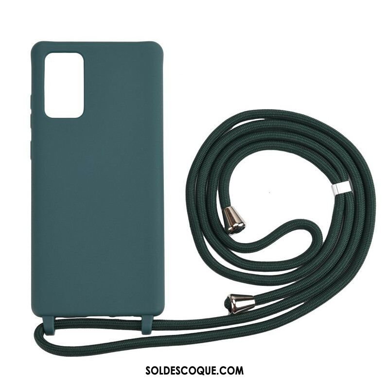 Coque Samsung Galaxy Note 20 Silicone et Cordon