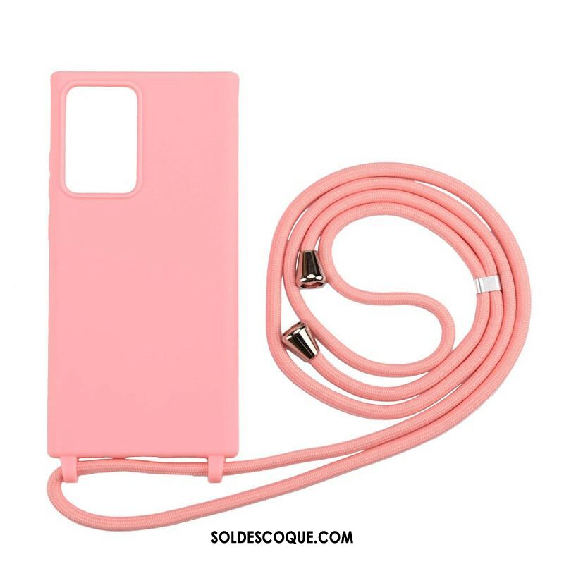 Coque Samsung Galaxy Note 20 Ultra Silicone et Cordon