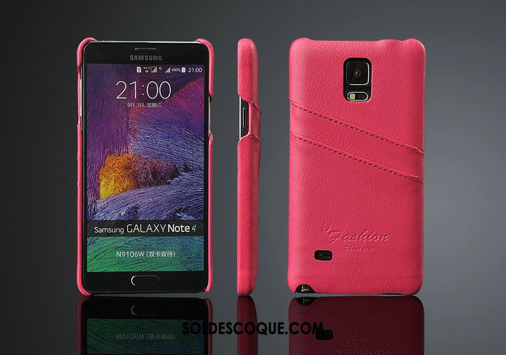 Coque Samsung Galaxy Note 4 Couvercle Arrière Modèle Fleurie Cuir Véritable Téléphone Portable Étoile Housse Pas Cher
