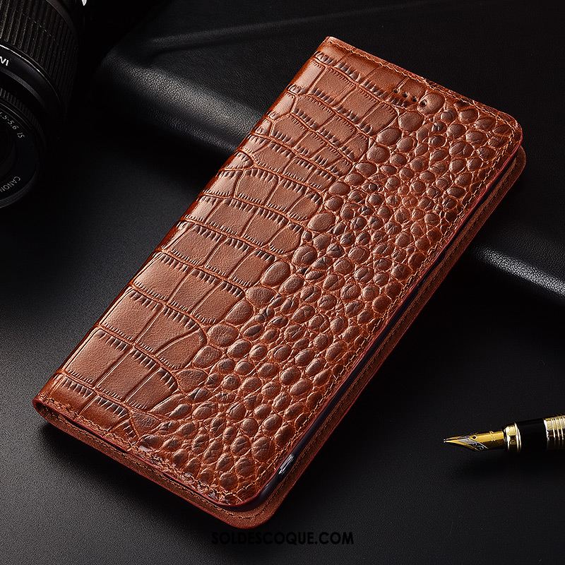 Coque Samsung Galaxy Note 4 Cuir Véritable Téléphone Portable Étui En Cuir Noir Crocodile Pas Cher