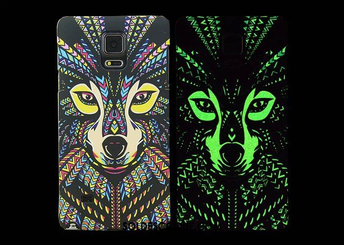 Coque Samsung Galaxy Note 4 Incassable Loup Étui Gaufrage Totem En Ligne