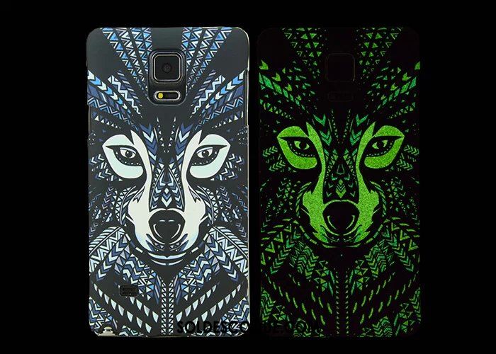 Coque Samsung Galaxy Note 4 Incassable Loup Étui Gaufrage Totem En Ligne