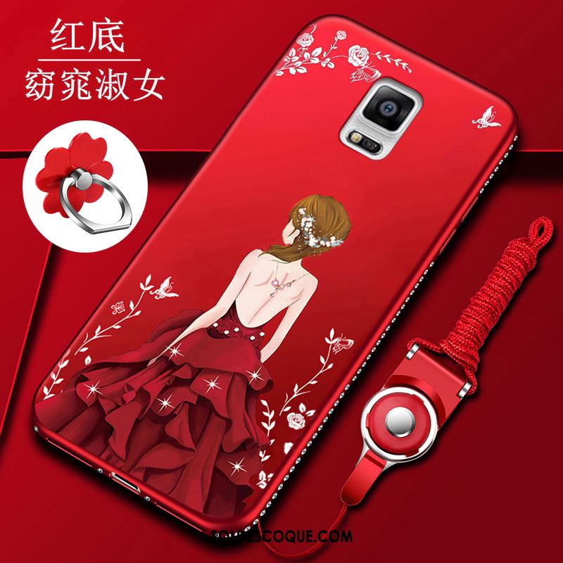 Coque Samsung Galaxy Note 4 Incassable Rouge Étoile Tout Compris Protection En Vente