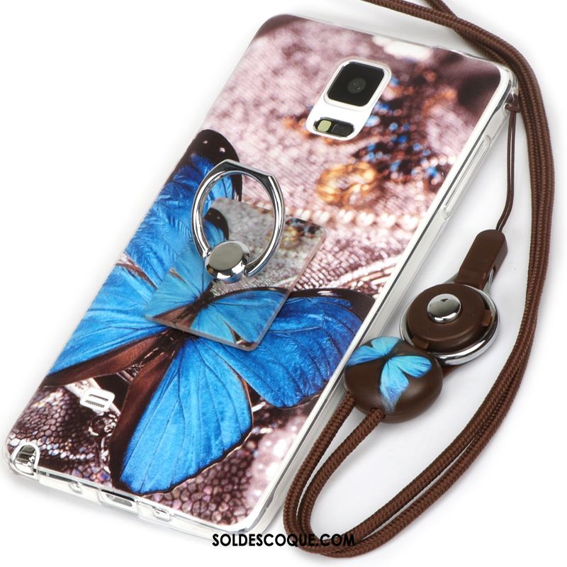 Coque Samsung Galaxy Note 4 Incassable Violet Tout Compris Fluide Doux Étui Housse Pas Cher