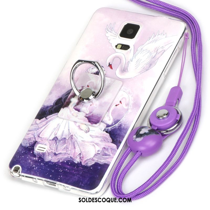 Coque Samsung Galaxy Note 4 Incassable Violet Tout Compris Fluide Doux Étui Housse Pas Cher