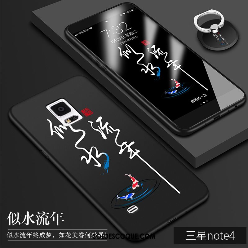 Coque Samsung Galaxy Note 4 Nouveau Étoile Téléphone Portable Noir Très Mince Housse Soldes
