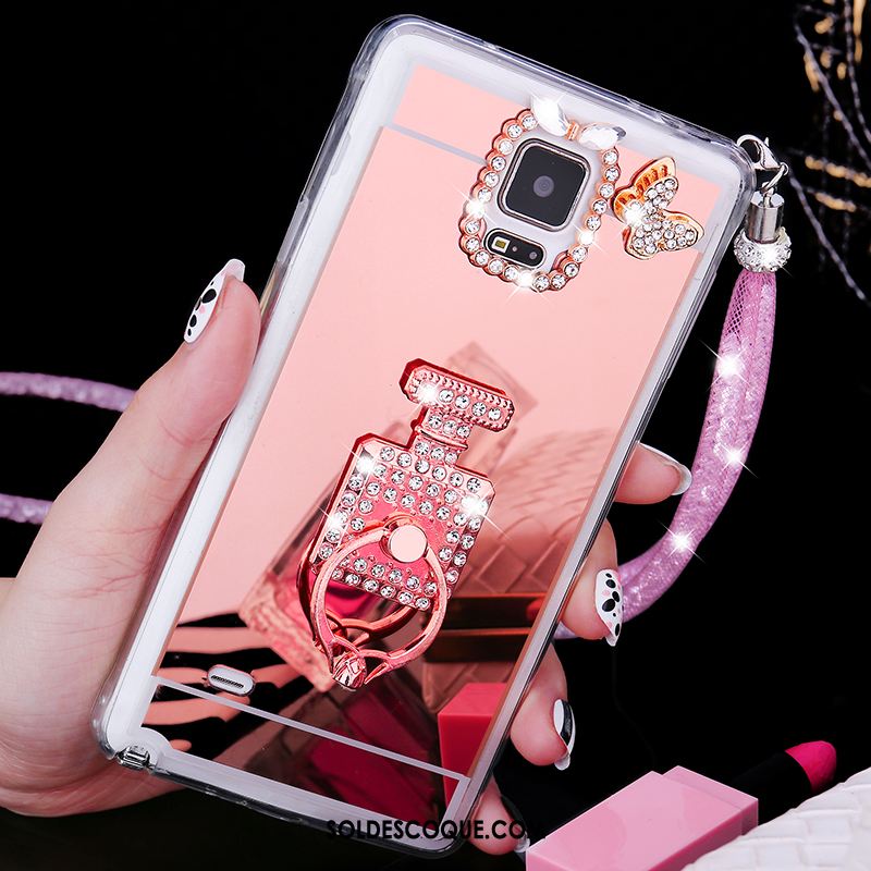 Coque Samsung Galaxy Note 4 Or Rose Ornements Suspendus Étoile Anneau Téléphone Portable En Ligne