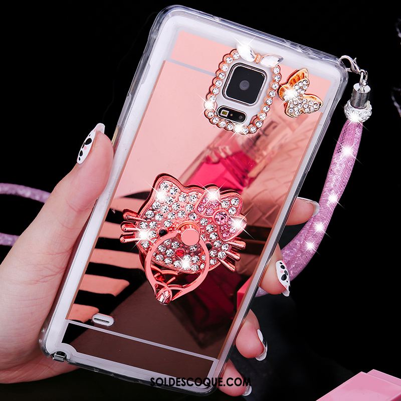 Coque Samsung Galaxy Note 4 Or Rose Ornements Suspendus Étoile Anneau Téléphone Portable En Ligne