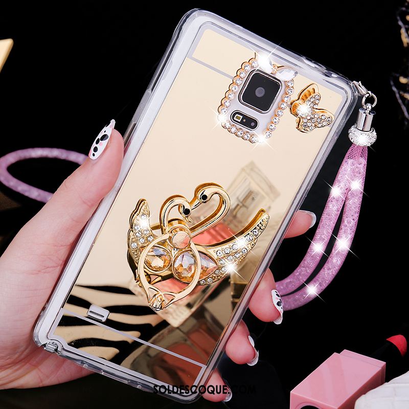 Coque Samsung Galaxy Note 4 Or Rose Ornements Suspendus Étoile Anneau Téléphone Portable En Ligne